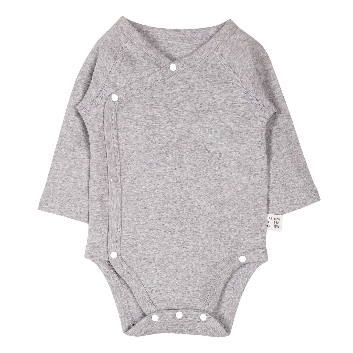 Body croisé bébé gris Maternitys manches longues 0-3 mois en coton