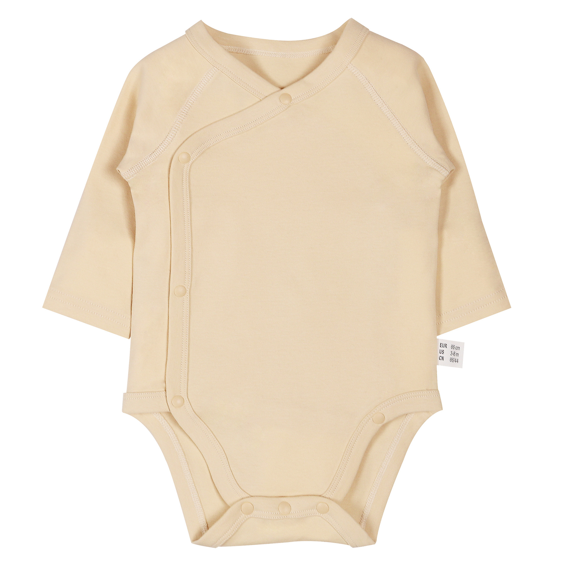 Body croisé bébé beige Maternitys manches longues 0-3 mois en coton 