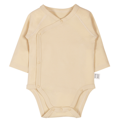 Body croisé bébé beige Maternitys manches longues 0-3 mois en coton 