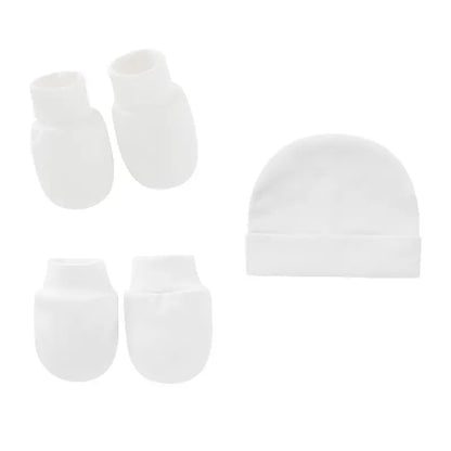 Set de naissance bébé 0-3 mois Maternitys - bonnet, moufles et chaussettes blancs