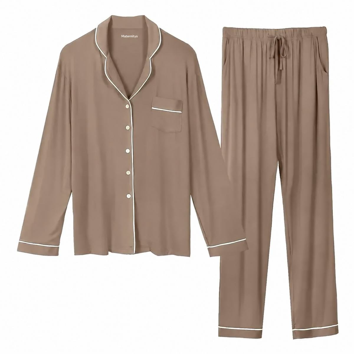 Pyjama maman Maternitys - ensemble chemise et pantalon de maternité confortable