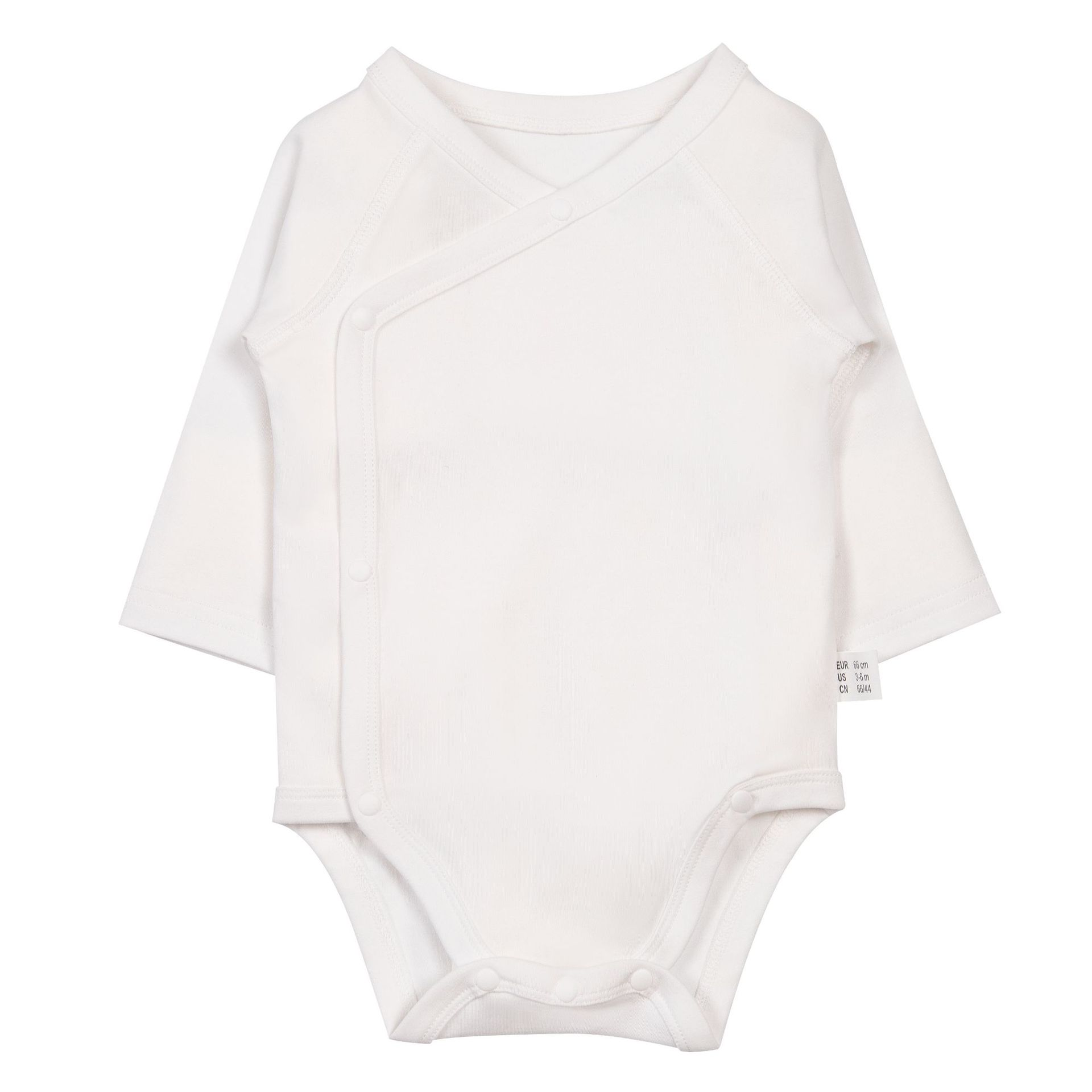 Body croisé bébé blanc Maternitys manches longues 0-3 mois en coton 