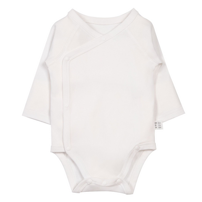 Body croisé bébé blanc Maternitys manches longues 0-3 mois en coton 
