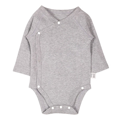 Body croisé bébé gris Maternitys manches longues 0-3 mois en coton 